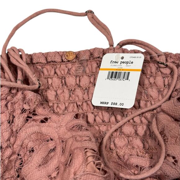 NWT! Free People One Adella Lacey Sleeveless Slip Dress in Rose - Size Small - Picture 9 of 9